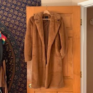 Forever21 Faux Fur Pocketed Teddy Coat